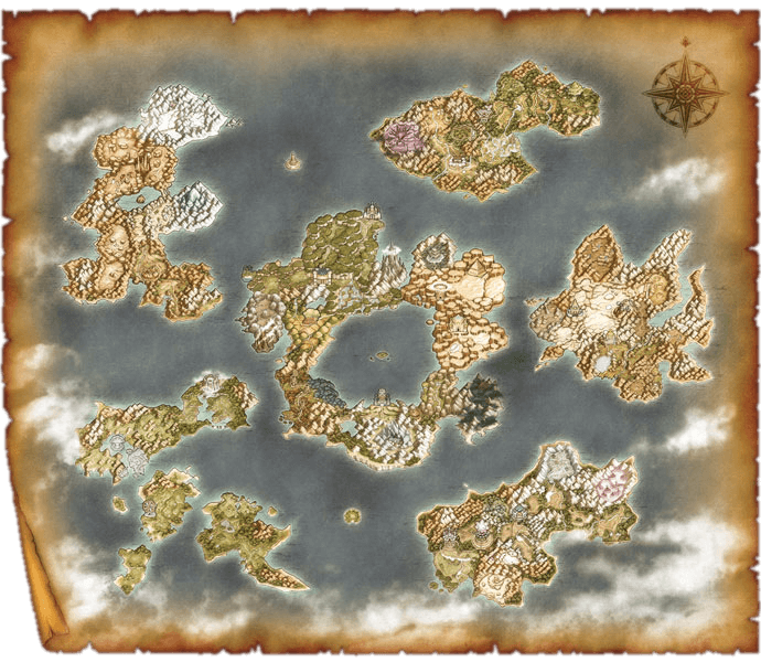 Dragon Quest X - Version 2.0 - Carte du monde
